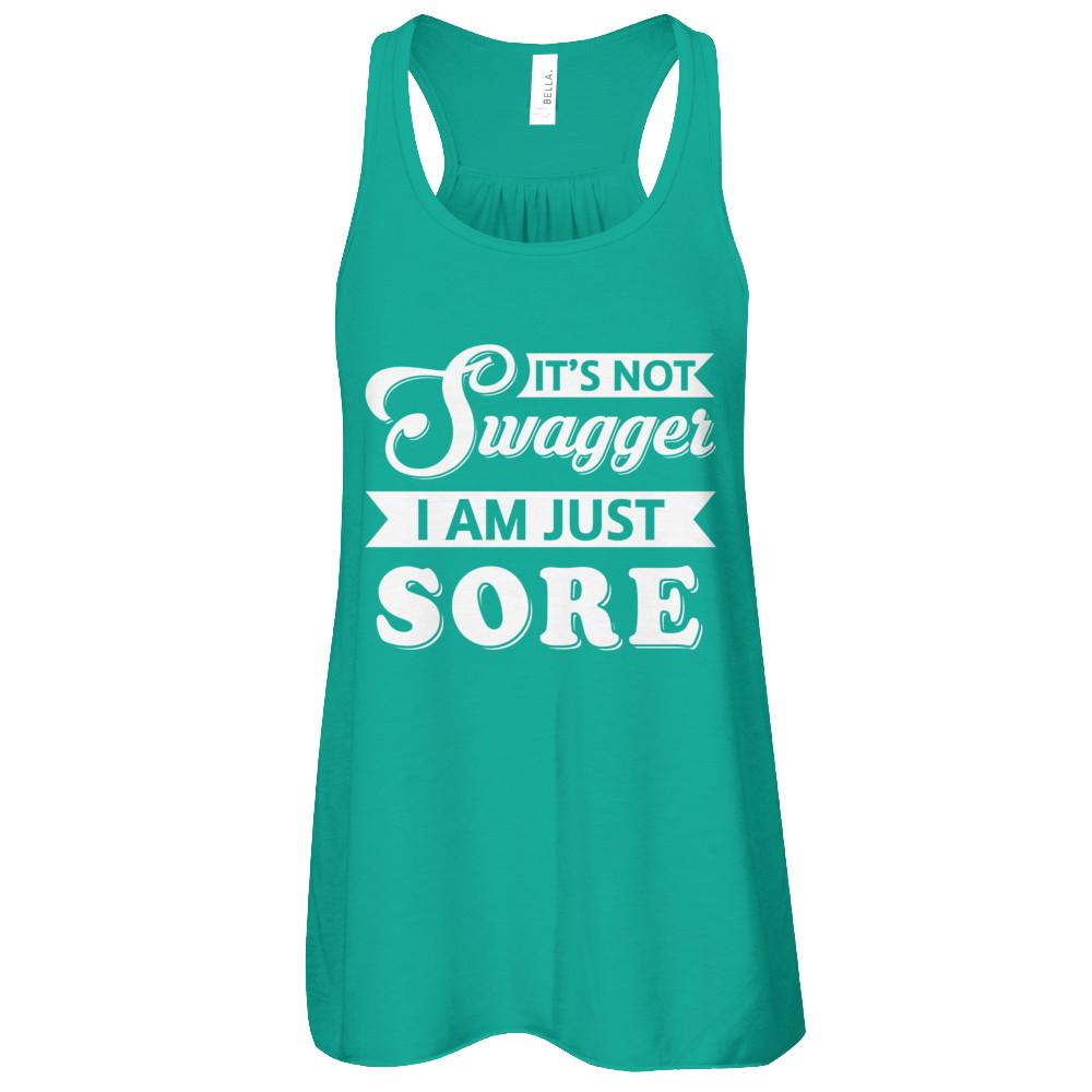 It's Not Swagger I'm Just Sore-T-Shirt & Tank Top-Women's Flowy Racerback Tank-Kelly