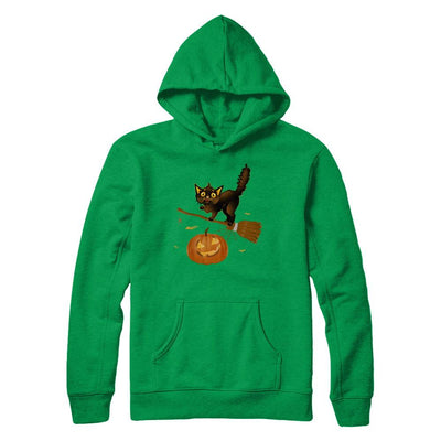 Happy Halloween Cat Pumpkin Gift-T-Shirt & Sweatshirt-Pullover Hoodie-Irish Green