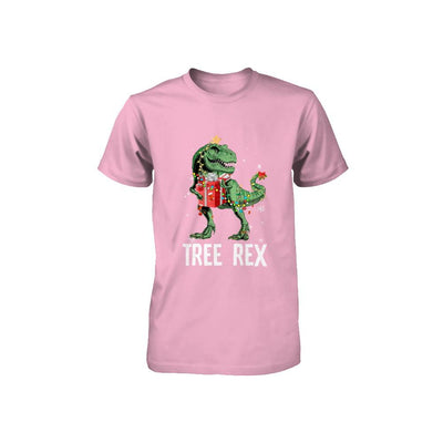 Christmas Tree For Kids Boys T Rex Dinosaur Xmas Gifts Youth-Youth Shirt-Toddler T-Shirt-Pink
