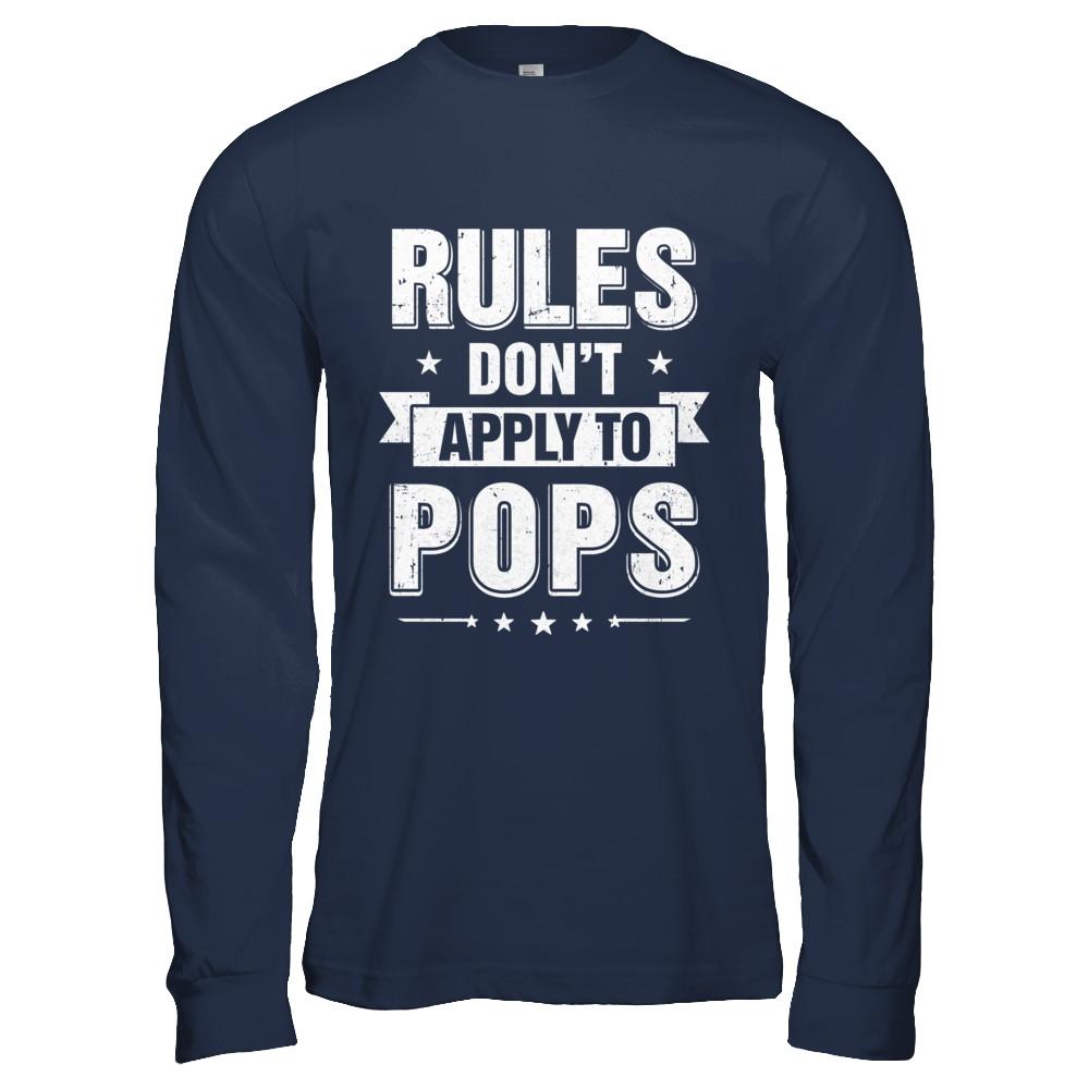 Grandfather Rules Don't Apply To Pops-T-Shirt & Hoodie-Long Sleeve T-Shirt-Navy