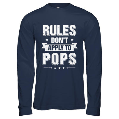 Grandfather Rules Don't Apply To Pops-T-Shirt & Hoodie-Long Sleeve T-Shirt-Navy