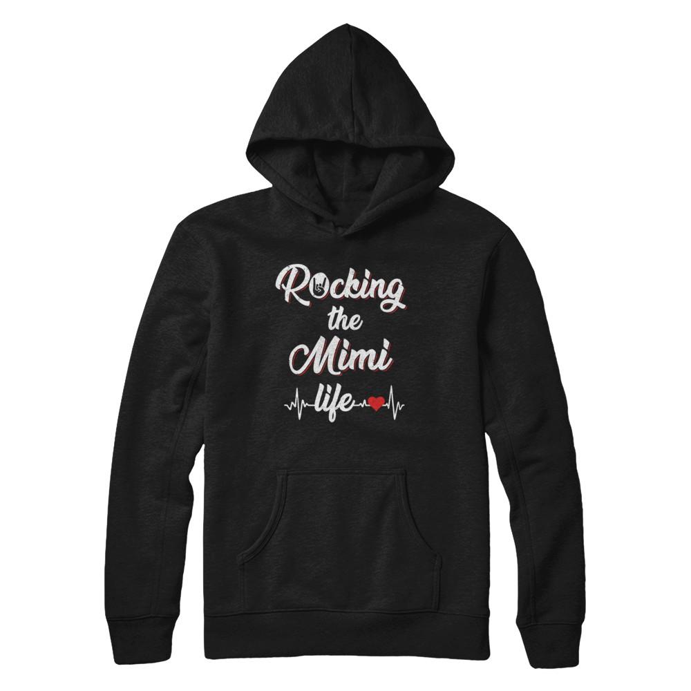 Rocking The Mimi Life Mothers Day Gifts-T-Shirt & Hoodie-Pullover Hoodie-Black