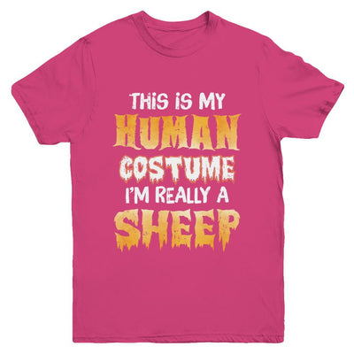 This Is My Human Costume Sheep Halloween Youth-Youth Shirt-Youth T-Shirt-Heliconia