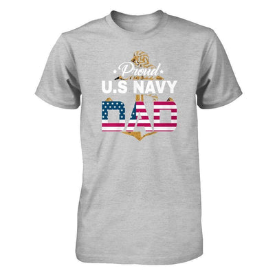 Proud US Navy Dad-T-Shirt & Hoodie-Premium T-Shirt-Heather Gray