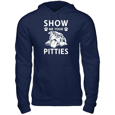 Show Me Your Pitties Pitbull Lover Gift Dog-T-Shirt & Tank Top-Pullover Hoodie-Navy