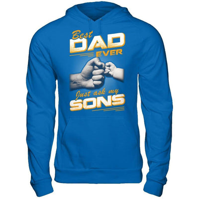 Best Dad Ever Just Ask My Sons-T-Shirt & Hoodie-Pullover Hoodie-Royal