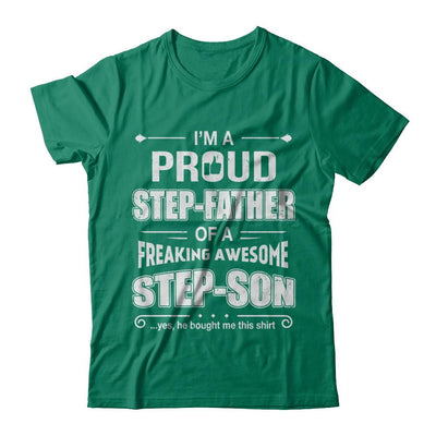 I'm A Proud Step-Father Of Awesome Step-Son Fathers Day-T-Shirt & Hoodie-Classic T-Shirt-Kelly Green