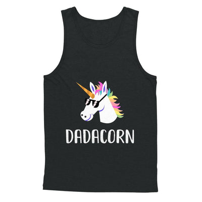 Unicorn Dad And Baby Dadacorn Daddy Fathers Day Gift-T-Shirt & Hoodie-Unisex Tank-Black