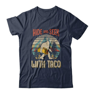 Bigfoot Carrying Taco Hide And Seek Sasquatch-T-Shirt & Hoodie-Classic T-Shirt-Navy