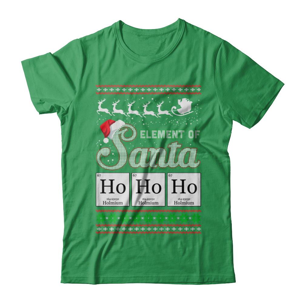 Hohoho Element Of Santa Chemistry Christmas-T-Shirt & Sweatshirt-Premium T-Shirt-Kelly Green