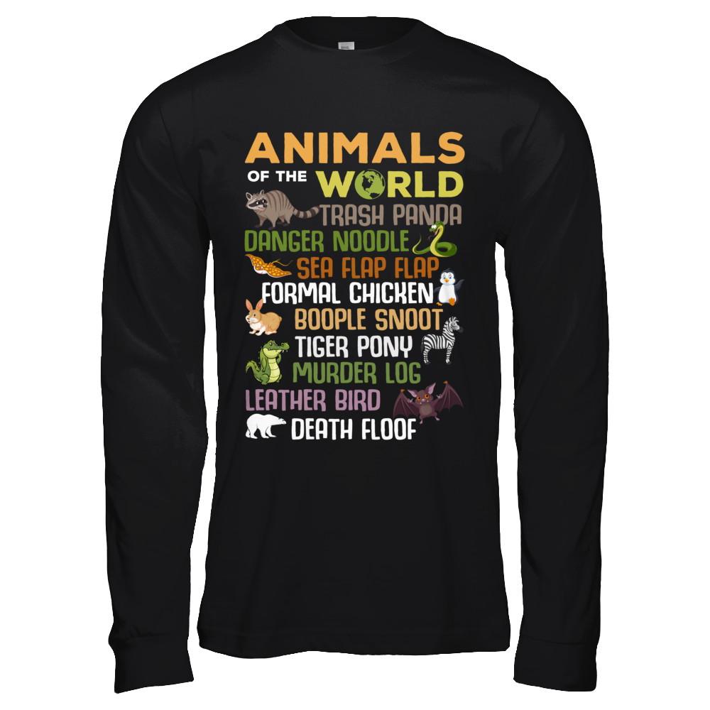 Funny Animals of The World-T-Shirt & Hoodie-Long Sleeve T-Shirt-Black