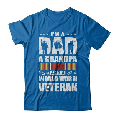 A Dad A Grandpa And A World War II Veteran Fathers Day-T-Shirt & Hoodie-Classic T-Shirt-Royal