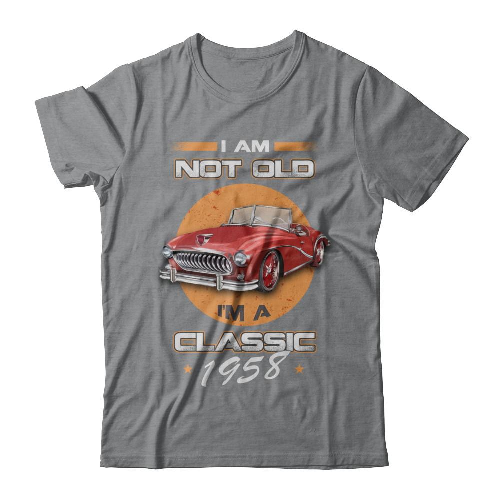 I'm Not Old I'm A Classic 1958 Car-T-Shirt & Hoodie-Classic T-Shirt-Sport Grey