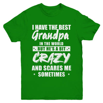 I Have The Best Grandpa In The World Kids Youth-Youth Shirt-