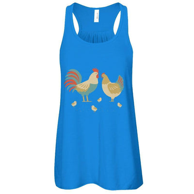 Vintage Retro Chicken Whisperer Poultry-T-Shirt & Tank Top-Women's Flowy Racerback Tank-True Royal