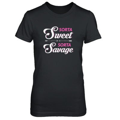Sorta Sweet Sorta Savage-T-Shirt & Tank Top-Women's T-Shirt-Black