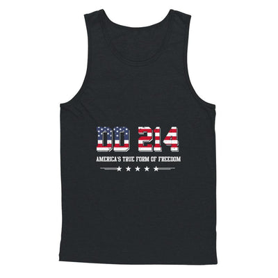 Dd-214 America's True Form Of Freedom Veteran-T-Shirt & Hoodie-Unisex Tank-Black