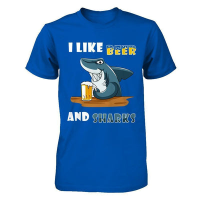 I Like Beer And Sharks-T-Shirt & Hoodie-Premium T-Shirt-Royal