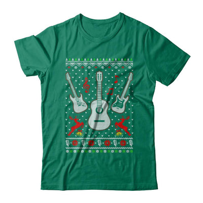 Singer Song Guitar Ugly Christmas Sweater-T-Shirt & Sweatshirt-Classic T-Shirt-Kelly Green