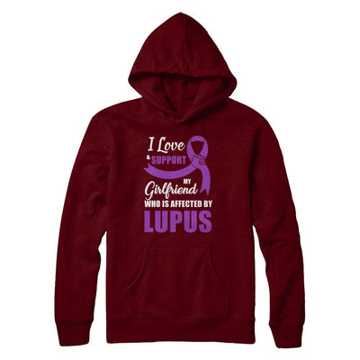 Lupus Awareness Support Purple Girlfriend Boyfriend-T-Shirt & Hoodie-Pullover Hoodie-Maroon