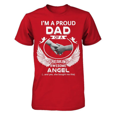 I'm A Proud Dad Of A Freaking Awesome Angel-T-Shirt & Hoodie-Classic T-Shirt-Red