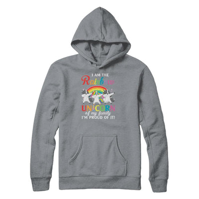 I Am The Rainbow Unicorn Of My Family Lesbian LGBT-T-Shirt & Tank Top-Pullover Hoodie-Light Steel