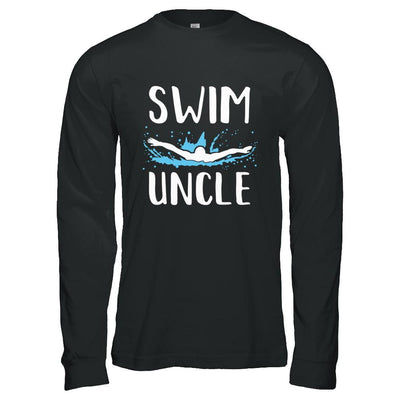 Swim Uncle Funny Swimming Birthday Gift-T-Shirt & Hoodie-Long Sleeve T-Shirt-Black
