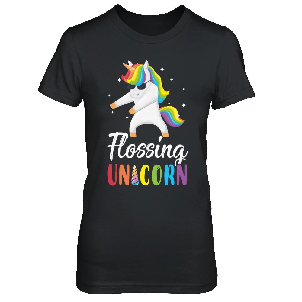 Floss Dance Flossing Unicorn-T-Shirt & Hoodie-Women's T-Shirt-Black
