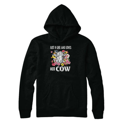 Just A Girl Who Loves Her Cow-T-Shirt & Tank Top-Pullover Hoodie-Black