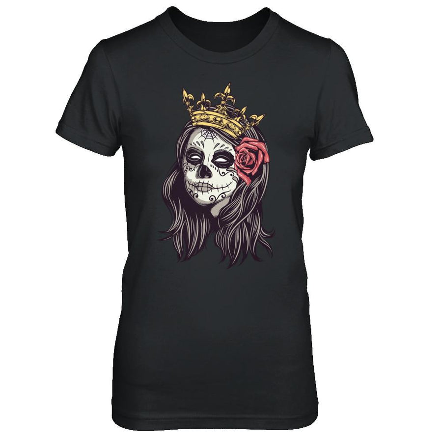 Halloween Queen Tattoos Costume Skeleton-T-Shirt & Hoodie-Women's T-Shirt-Black