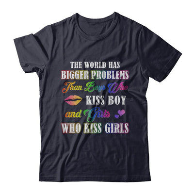 Lgbt Gay Lesbian The World Has Bigger Problems Than Boys-T-Shirt & Hoodie-Premium T-Shirt-Midnight Navy