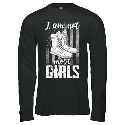 I AM NOT MOST GIRLS Veteran Woman-T-Shirt & Hoodie-Long Sleeve T-Shirt-Black