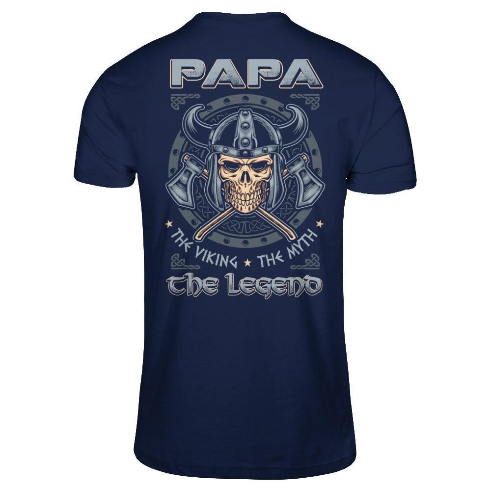 Papa The Viking The Myth The Legend-T-Shirt & Hoodie-Classic T-Shirt-Navy