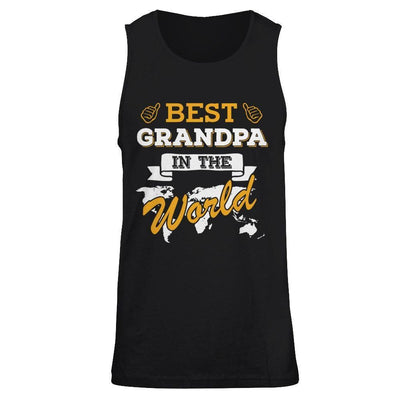Best Grandpa In The World-T-Shirt & Hoodie-Unisex Tank-Black