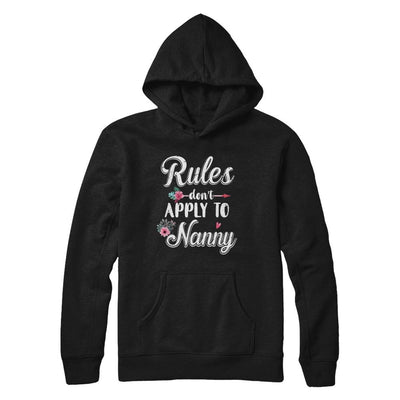 Grandmother Rules Don't Apply To Nanny-T-Shirt & Hoodie-Pullover Hoodie-Black