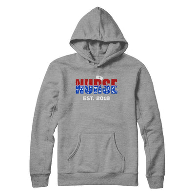 Nurses Est 2018 Graduation-T-Shirt & Hoodie-Pullover Hoodie-Sport Grey