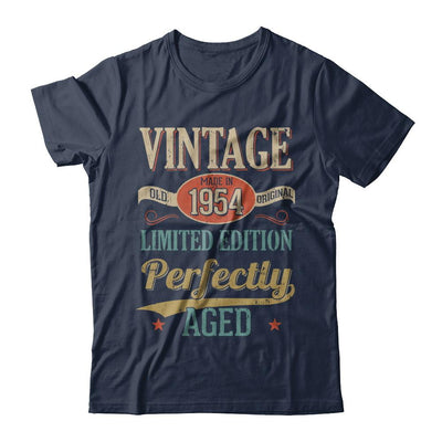 Vintage Premium Made In 1954 65Th Birthday Gift-T-Shirt & Hoodie-Classic T-Shirt-Navy