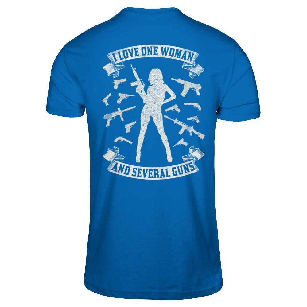 I Love One Woman And Several Guns-T-Shirt & Hoodie-Classic T-Shirt-Royal