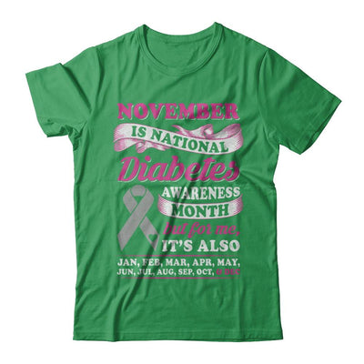 November Is National Diabetes Awareness Month-T-Shirt & Hoodie-Premium T-Shirt-Kelly Green