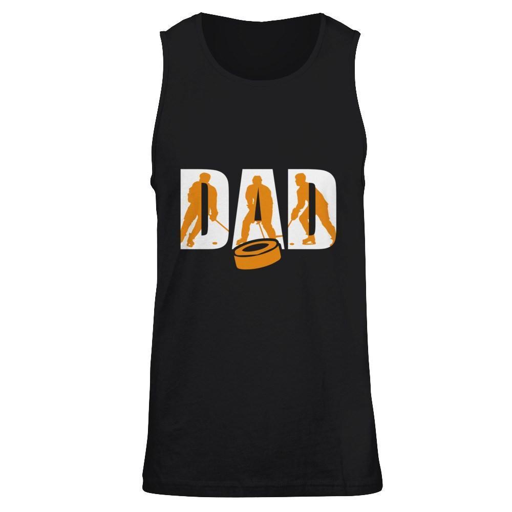 Hockey Dad Father's Day-T-Shirt & Hoodie-Unisex Tank-Black
