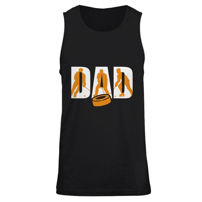 Hockey Dad Father's Day-T-Shirt & Hoodie-Unisex Tank-Black