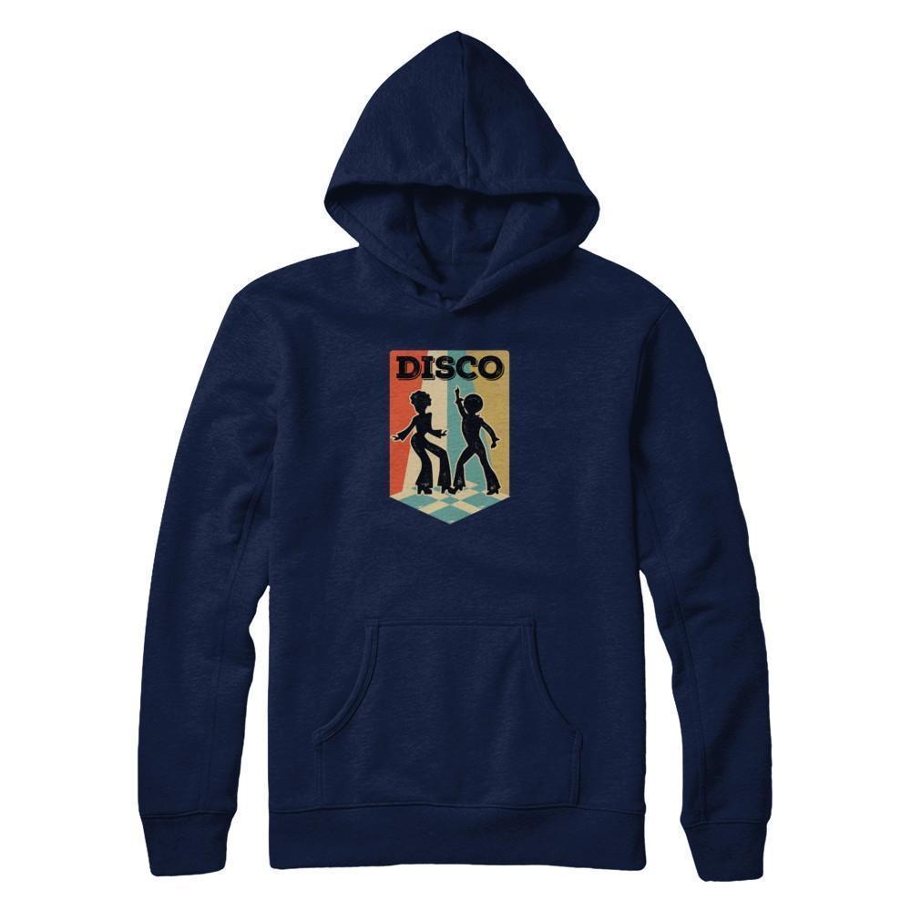 Classic Vintage Retro Style Disco Music-T-Shirt & Tank Top-Pullover Hoodie-Navy