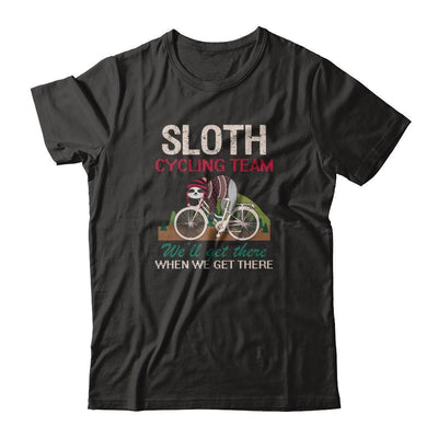 Sloth Cycling Team Lazy Sloth Sleeping On Bicycle-T-Shirt & Tank Top-Premium T-Shirt-Black