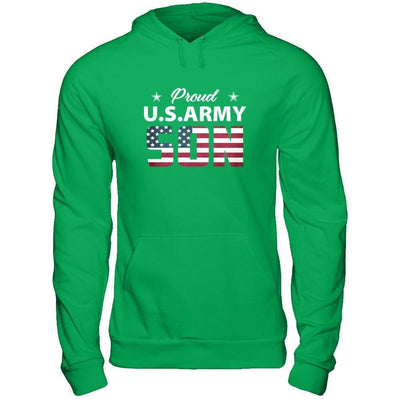 Proud Us Army Son-T-Shirt & Hoodie-Pullover Hoodie-Irish Green