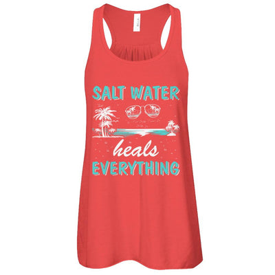 Saltwater Heals Everything-T-Shirt & Tank Top-Women's Flowy Racerback Tank-Red