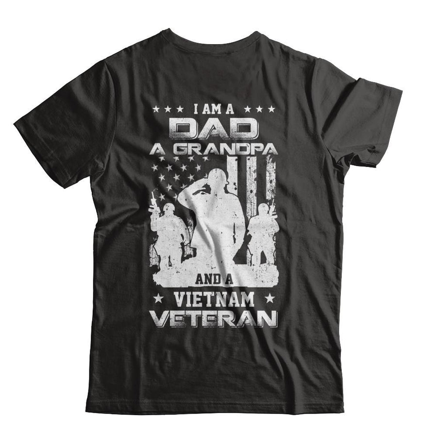 I'm A Dad A Grandpa And A Vietnam Veteran-T-Shirt & Hoodie-Classic T-Shirt-Black