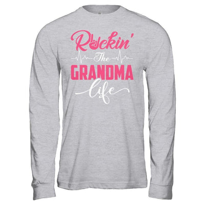 Rockin' The Grandma Life-T-Shirt & Hoodie-Long Sleeve T-Shirt-Sport Grey