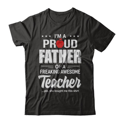 I'm A Proud Father From Awesome Teacher Daughter Dad-T-Shirt & Hoodie-Classic T-Shirt-Black