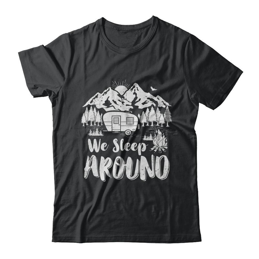We Sleep Around Funny Husband Wife Camping-T-Shirt & Hoodie-Classic T-Shirt-Black