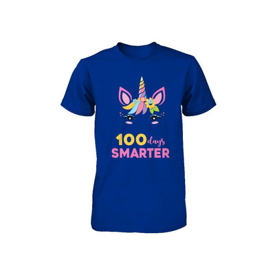100 Days Smarter Of School Unicorn Girl Gifts Youth-Youth Shirt-